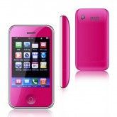 Cel Mini Hiphone 4 com TV/Wi-Fi - Rosa - Desbloq. 2 chips